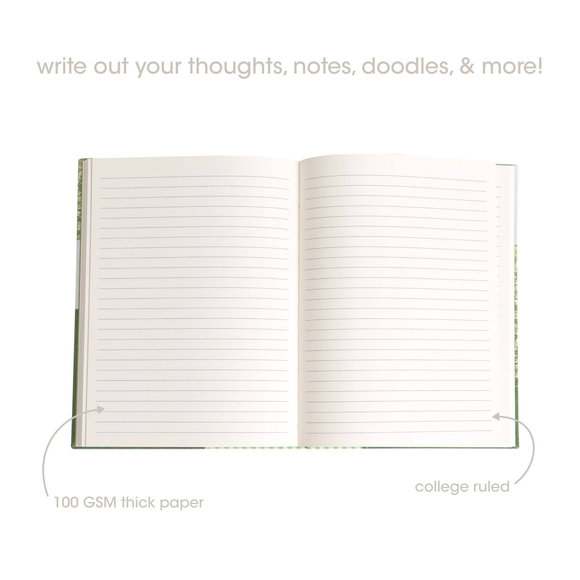 Green Patchwork Journal, Fabric Hardcover Stationary