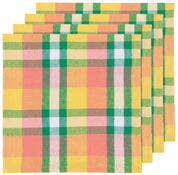 Recycled Cotton 2nd Spin Plaid Meadow Napkins Set of 4