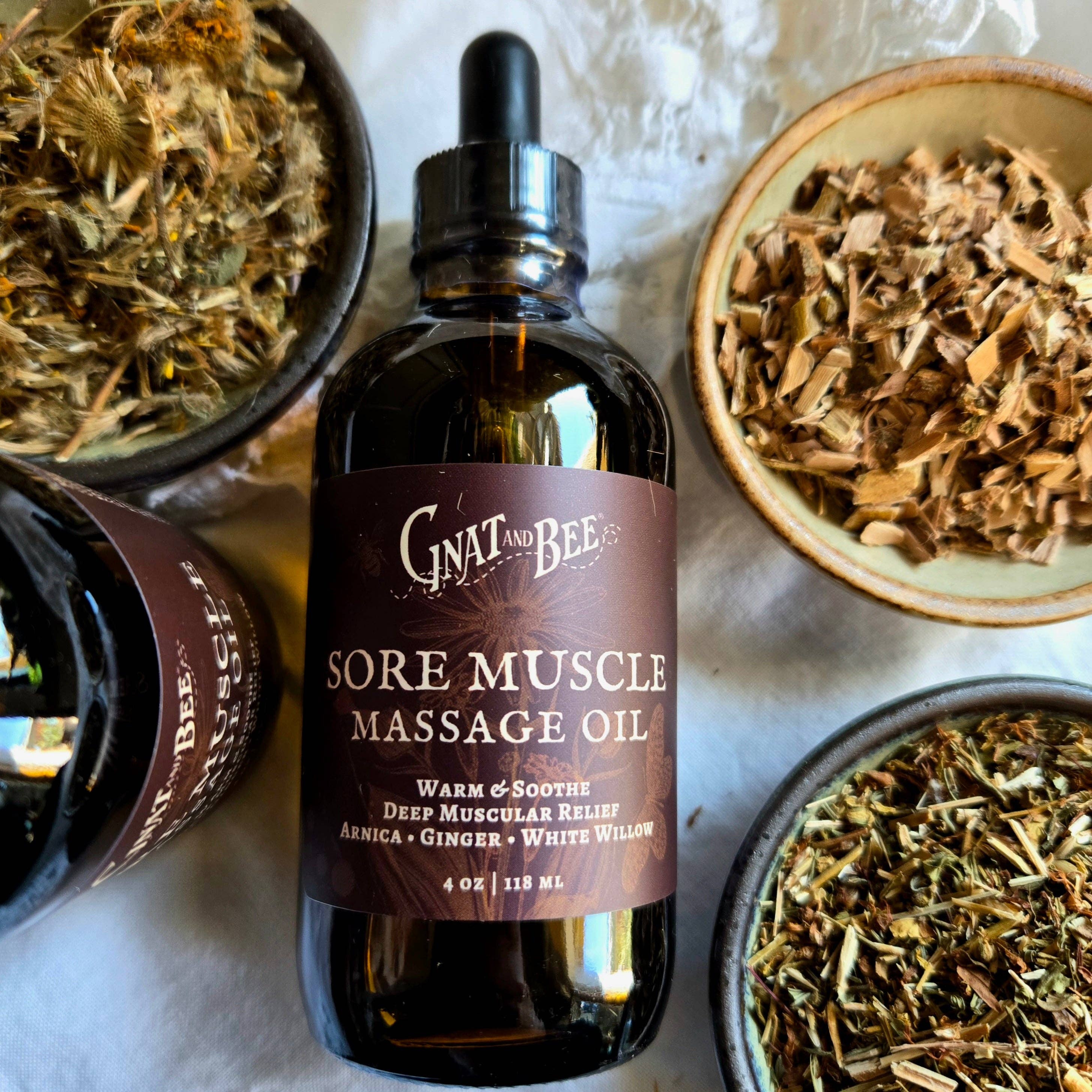 Gnat & Bee Sore Muscle Massage Oil
