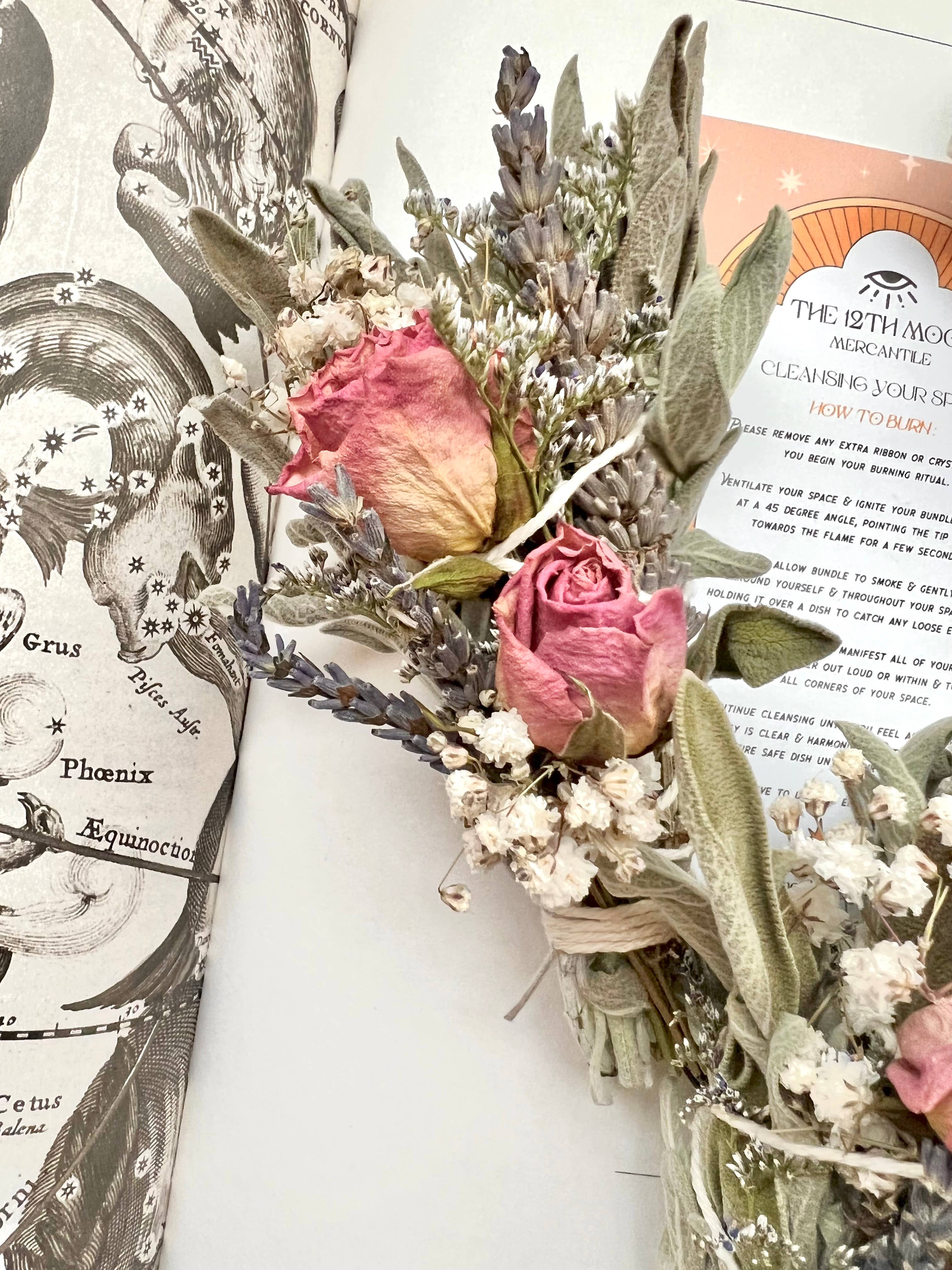 The 12th Moon MAGIC RITUALS Mini Sage Smudge Bundle - Smoke Cleanser