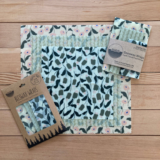 Beeswax Wrap Starter Set - Mountain Vines