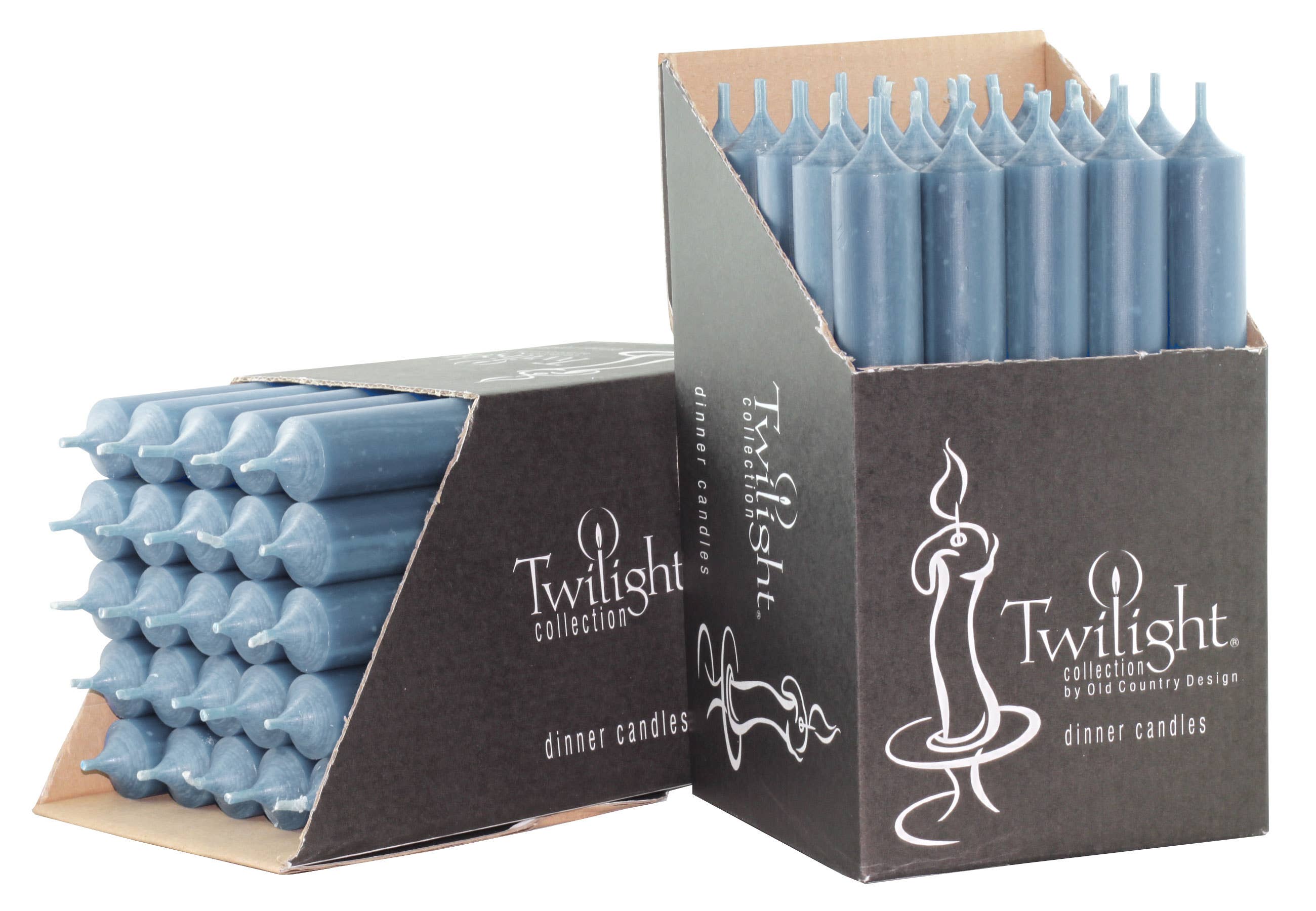 Blue Grey 10" Dinner Candles- Individual