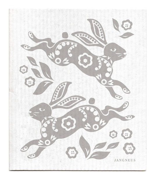 Swedish Dishcloth - Hare - Grey