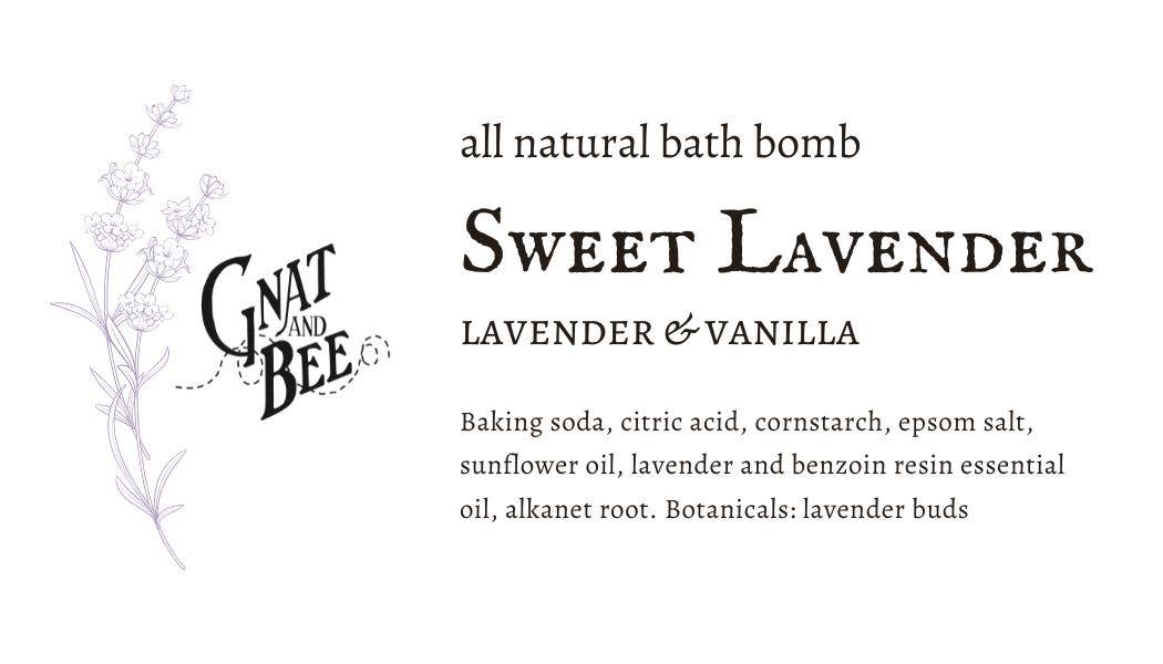 Gnat & Bee Sweet Lavender | Natural Bath Bomb