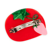 Tomato Pincushion French Barrette Hair Clip