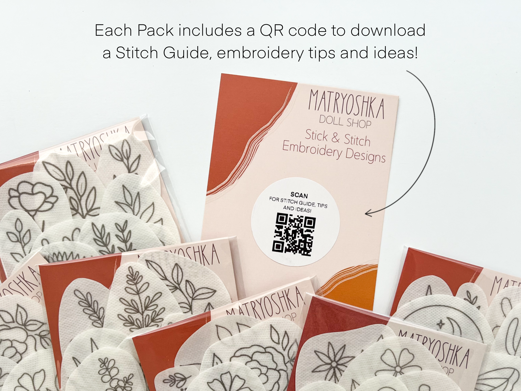 Floral Stick & Stitch Embroidery Designs/Patterns