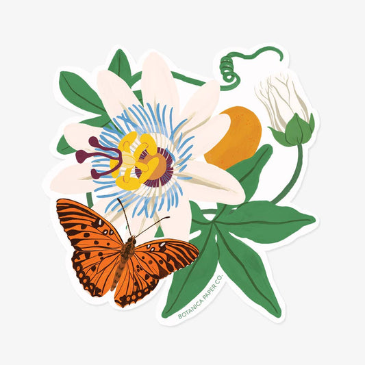 PASSION FLOWER | CLEAR VINYL STICKER