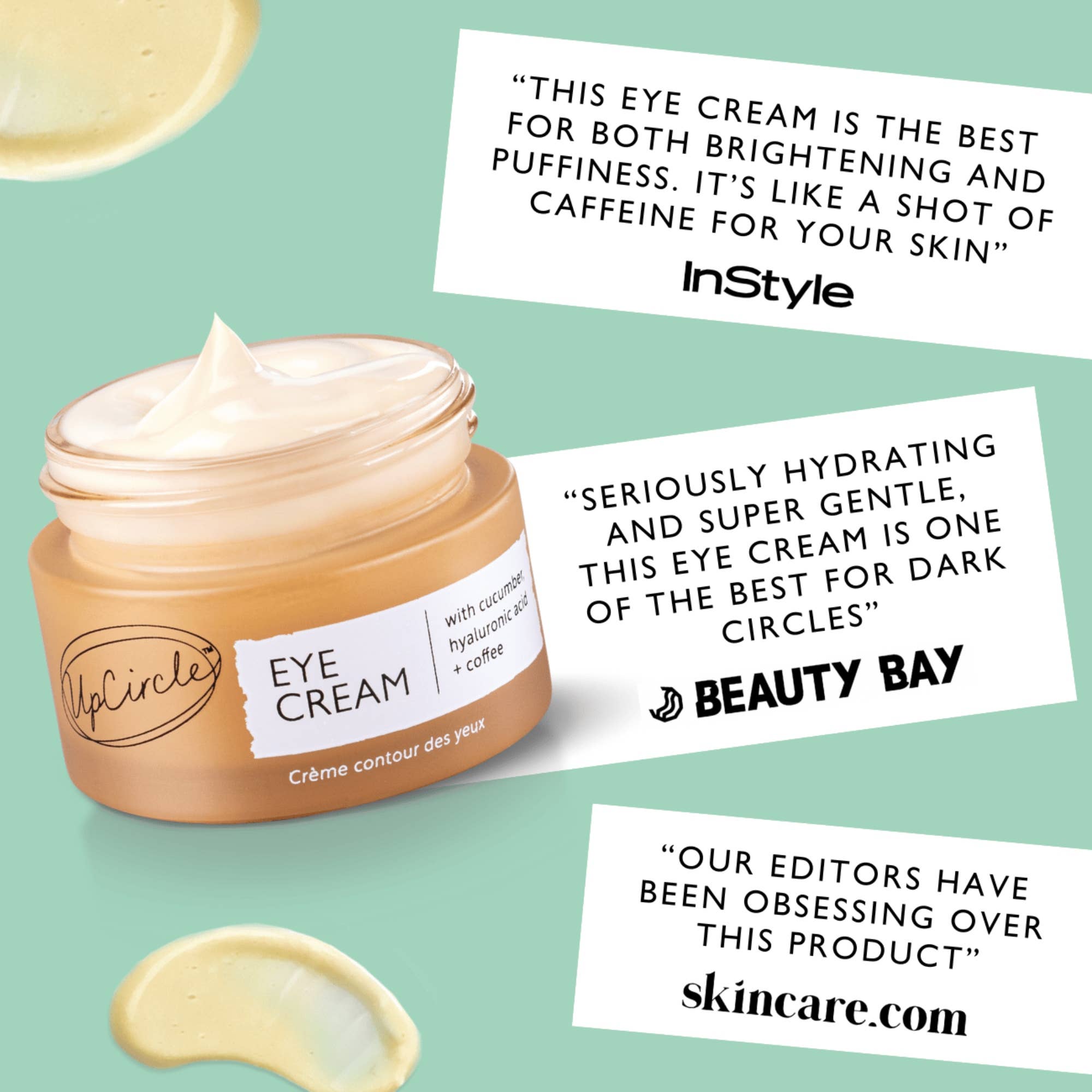 Vegan Hydrating Eye Cream with Hyaluronic Acid + Coffee Oil