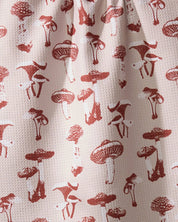 Geometry Autumn Mushrooms Tea Towel