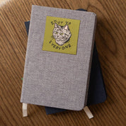 Linen Notebook- Frog With Leaf Umbrella