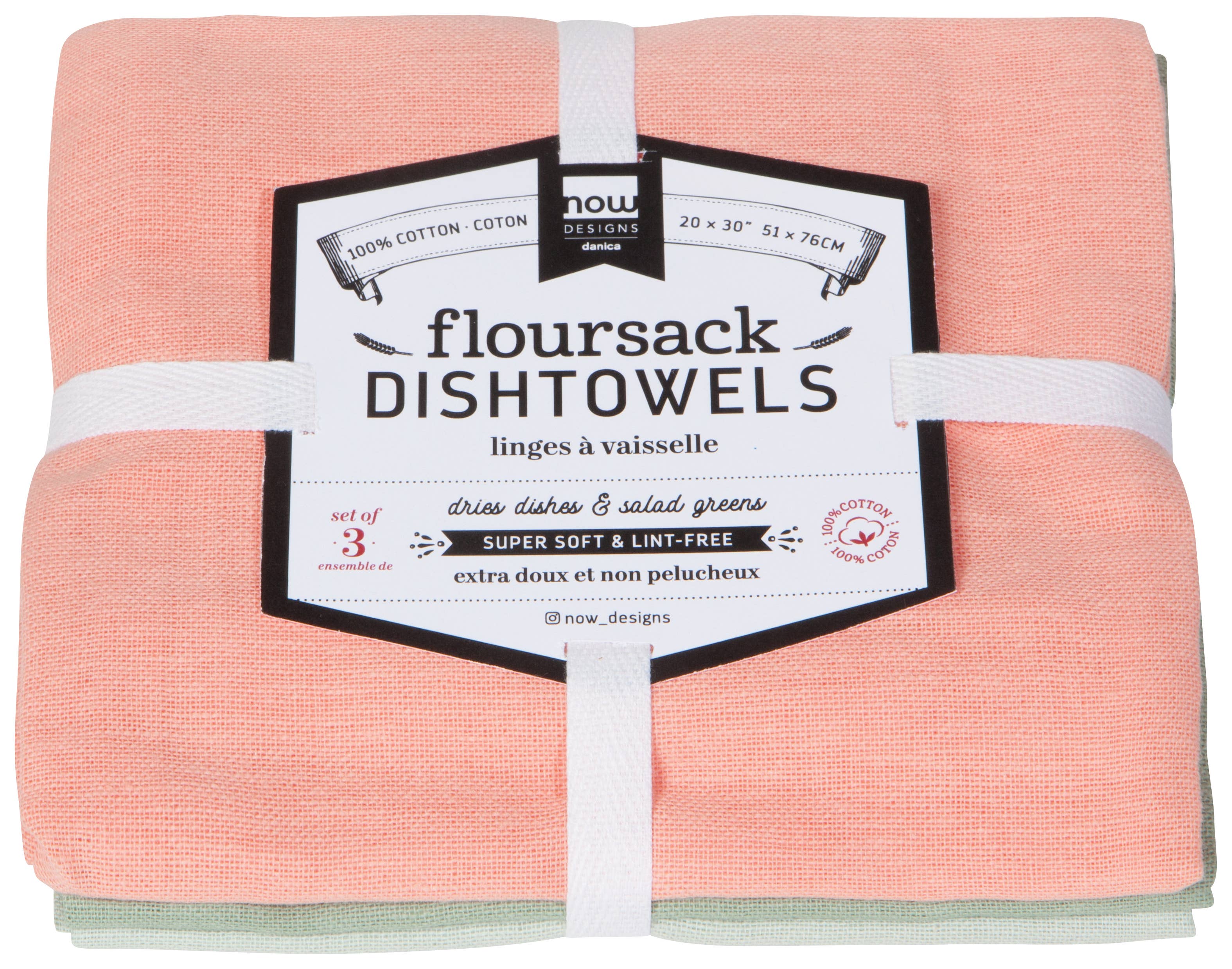 Dawn Eucalyptus Mist Floursack Dishtowels Set of 3