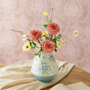3D Wooden Flower Puzzle: Pink Dahlia
