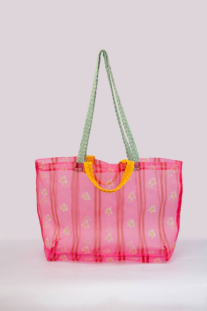 Ban.do Mesh Market Bag, Floral Stripe