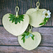 Natural Woven Raffia Palm Fan - 13" x 12"