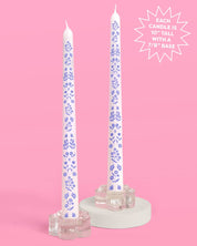 Coastal Candlesticks - set of 2 10" tapered candles