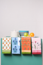 Wildflower Blockprint Dish Towel