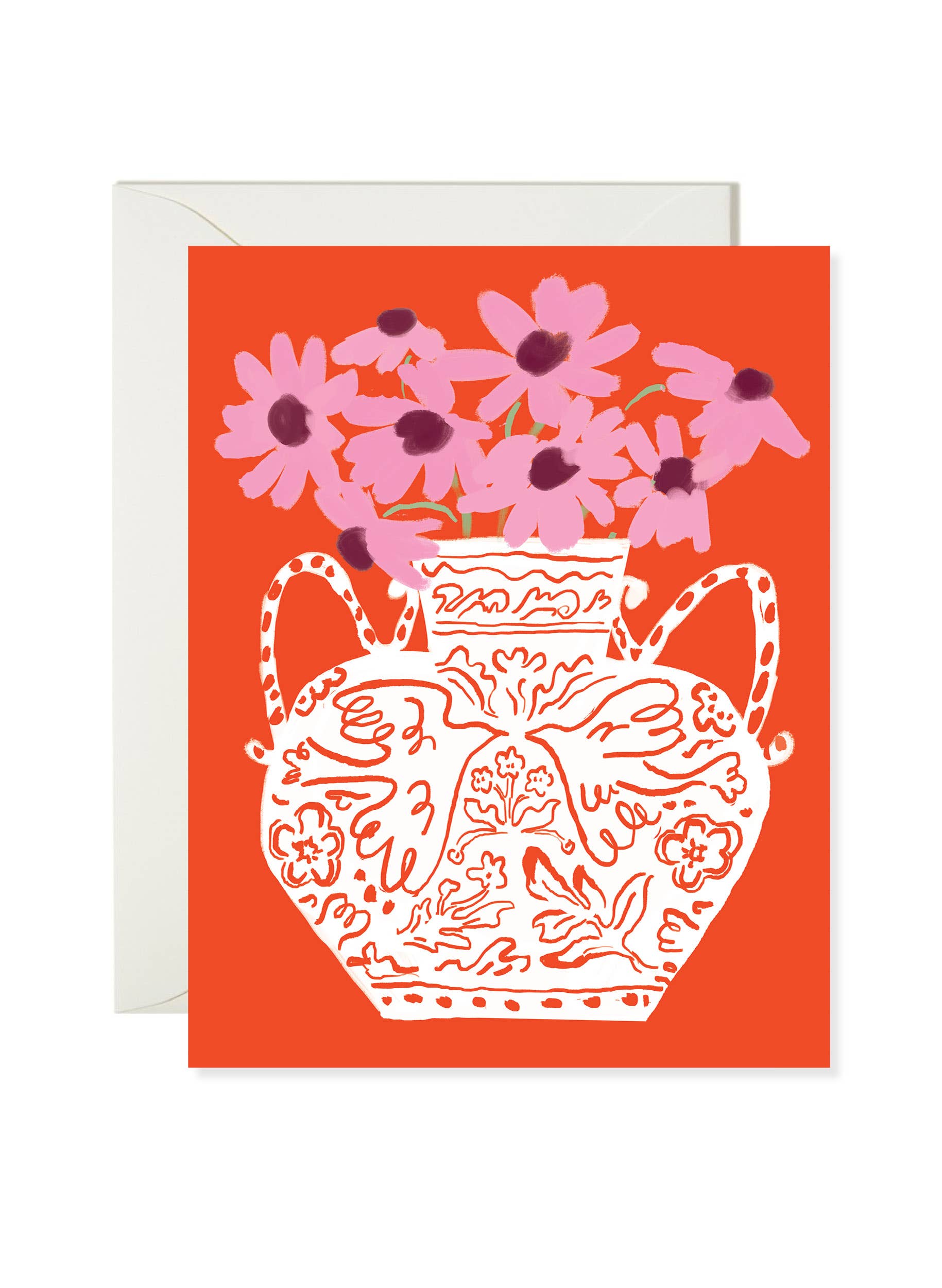 Lovebird Vase - Floral Love Card