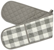 London Gray Check Double Oven Mitt