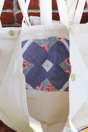 Springfield Mercantile Co. Custom Recycled Cotton Reusable Shopping Tote Bag with Removable Bow