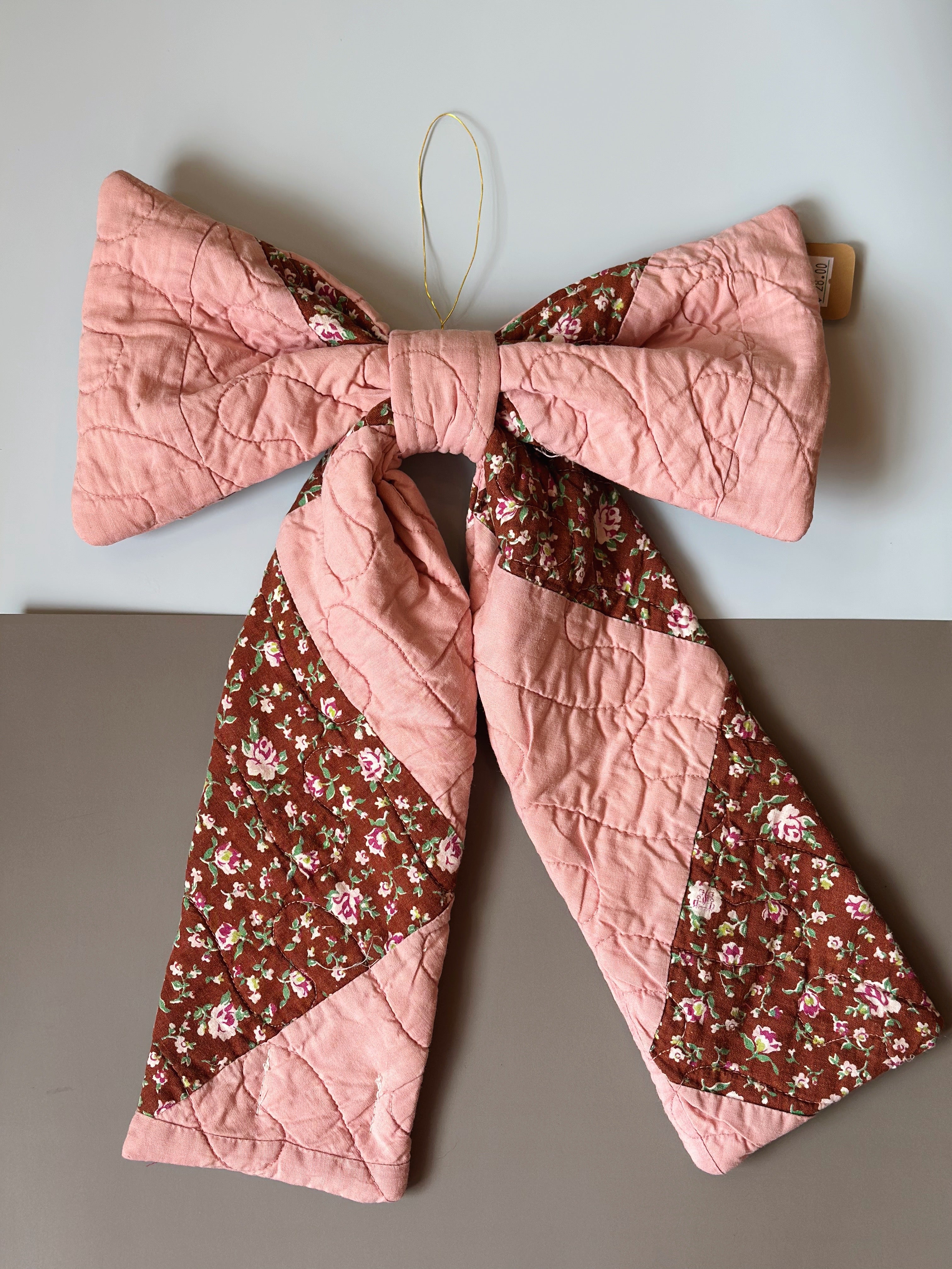Springfield Mercantile Co. Quilt Bow- Pink and Brown