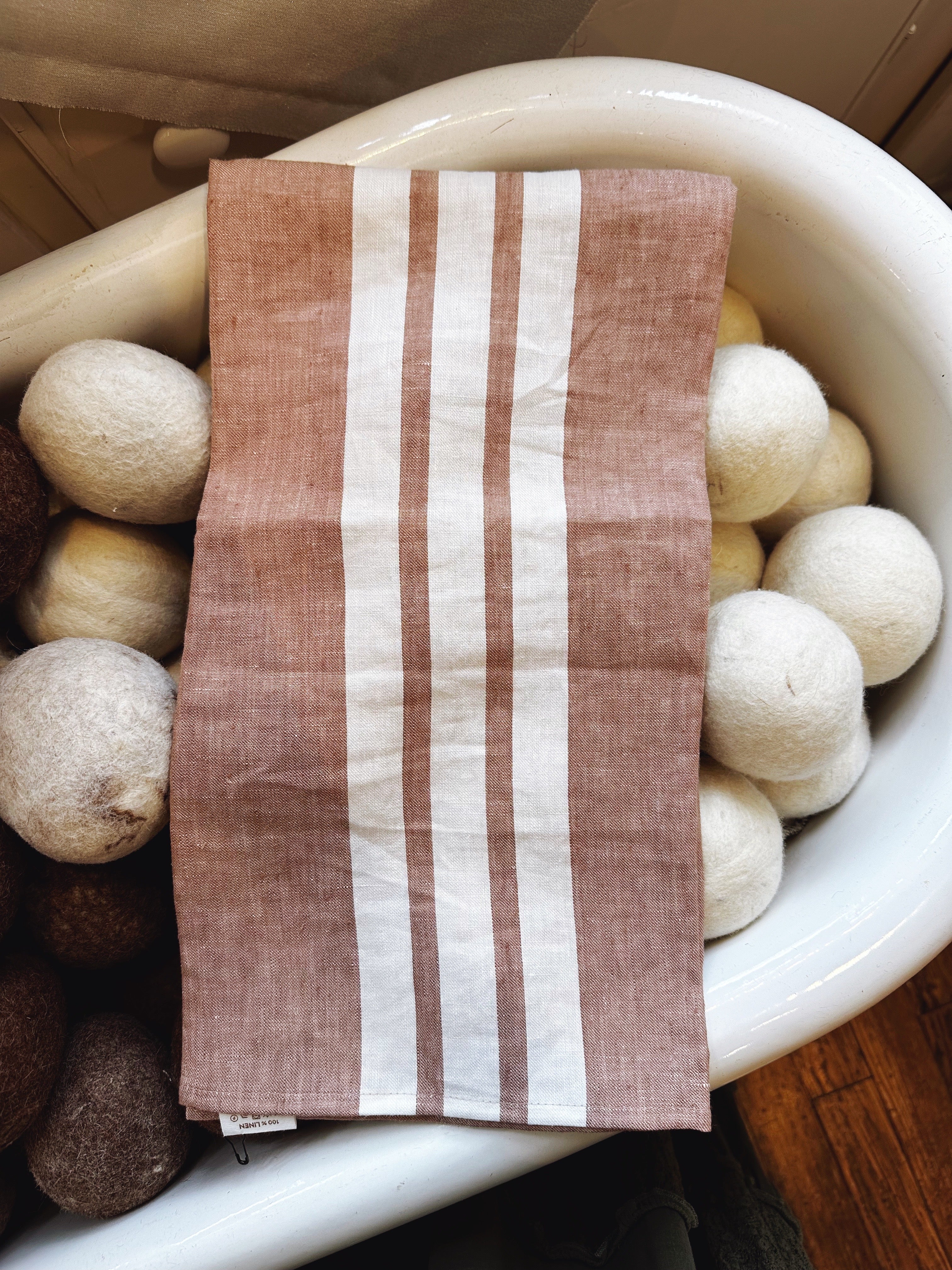 Flea Market Tea Towel, 23.6" x  31.5" -  Crimson