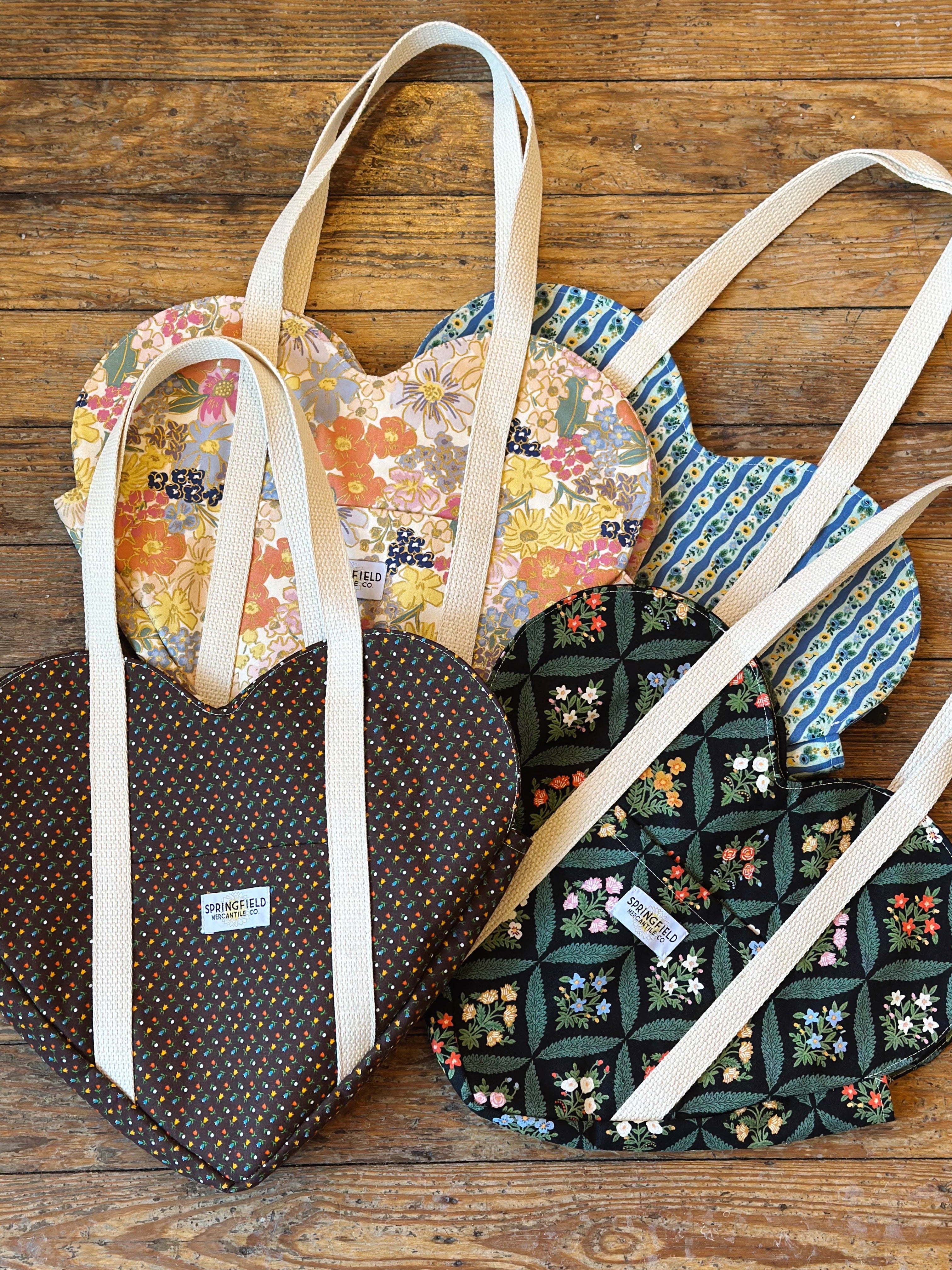 Rifle Paper Co. Black Diamond Heart Tote Bag