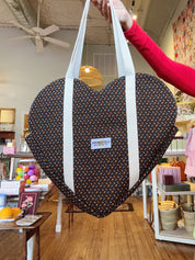 Ditsy Print Heart Tote Bag