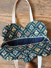 ** CUSTOM ORDER FOR Kendra Nash** Springfield Mercantile Co. Black and Green Diamond Heart Tote Bag