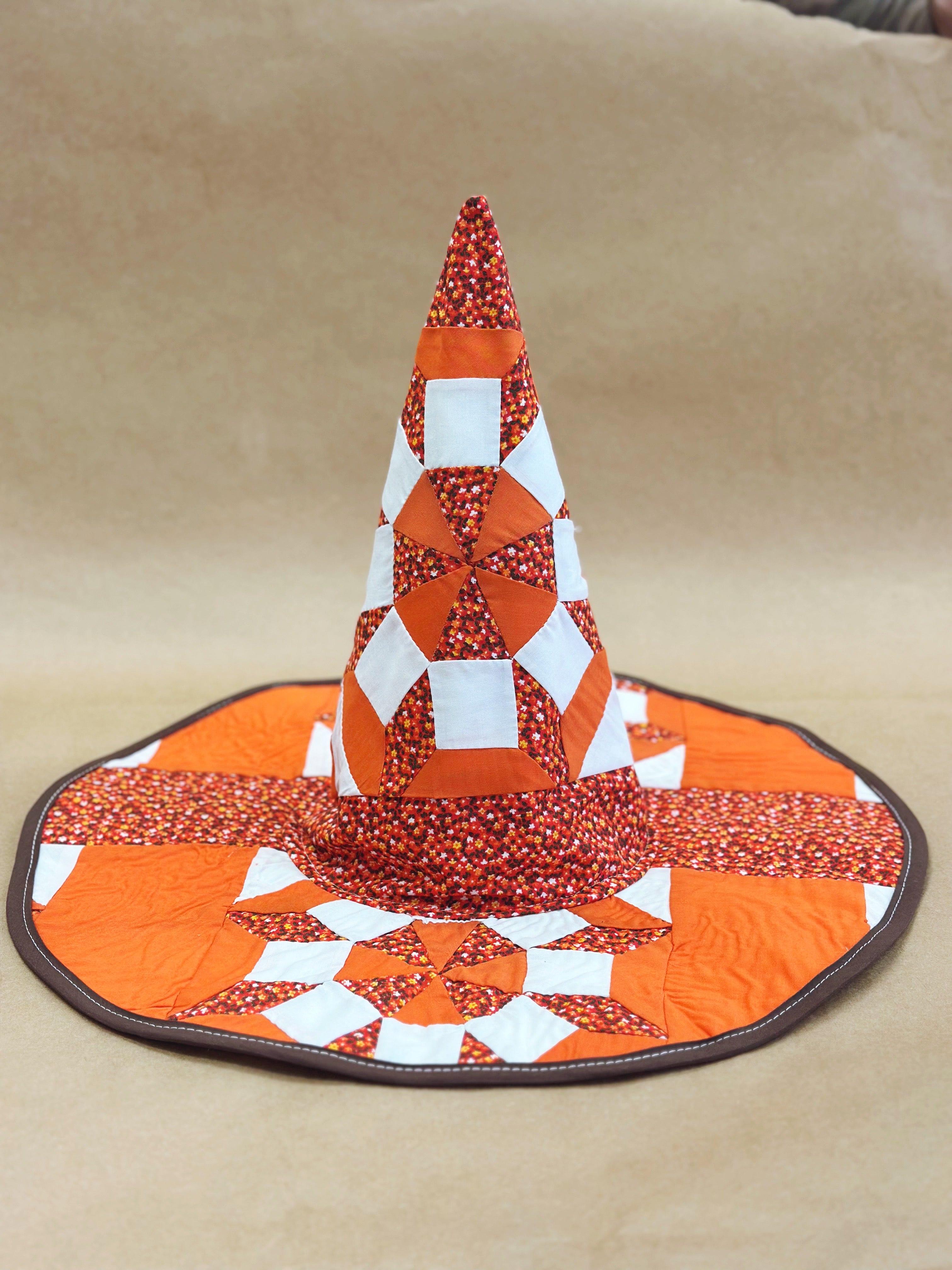 Handmade Witch Hat- Orange