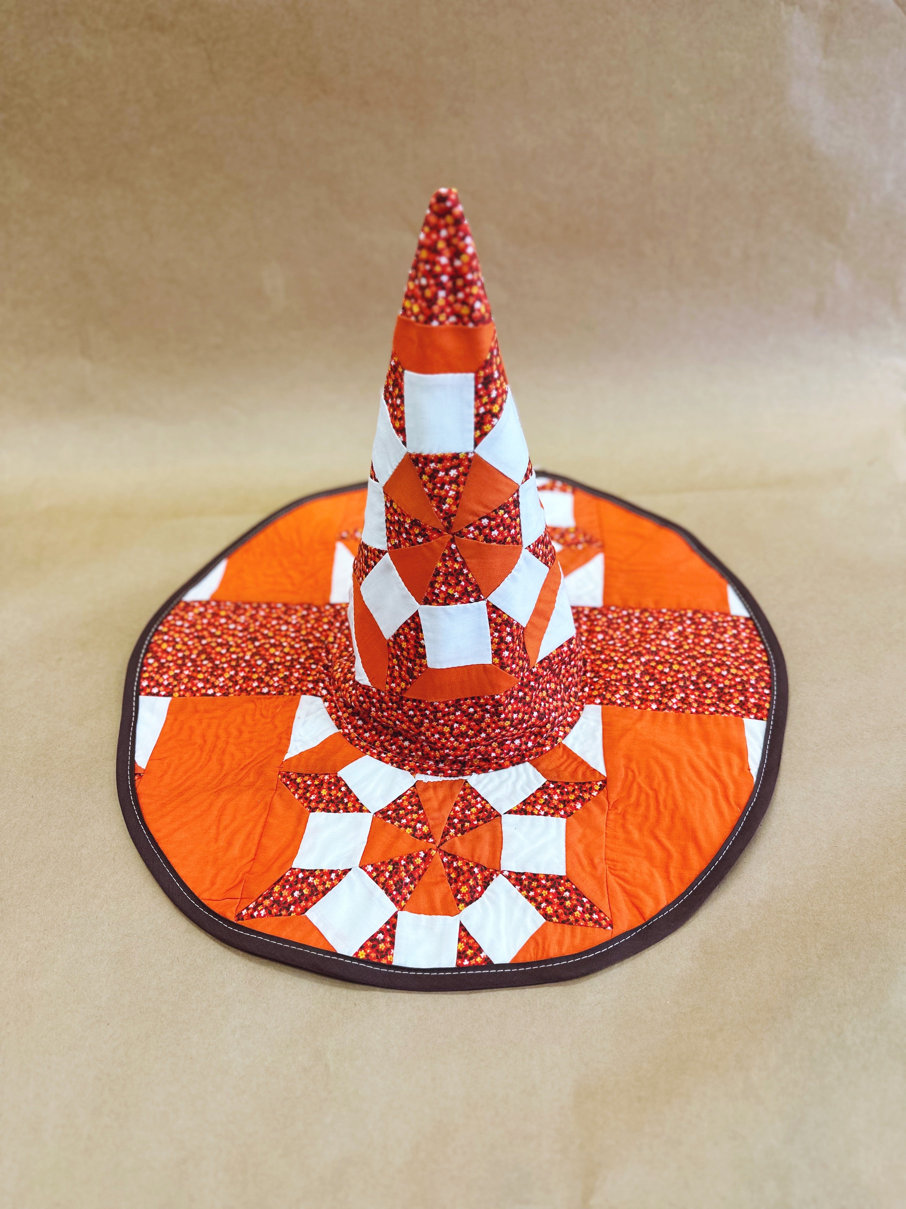 Handmade Witch Hat- Orange