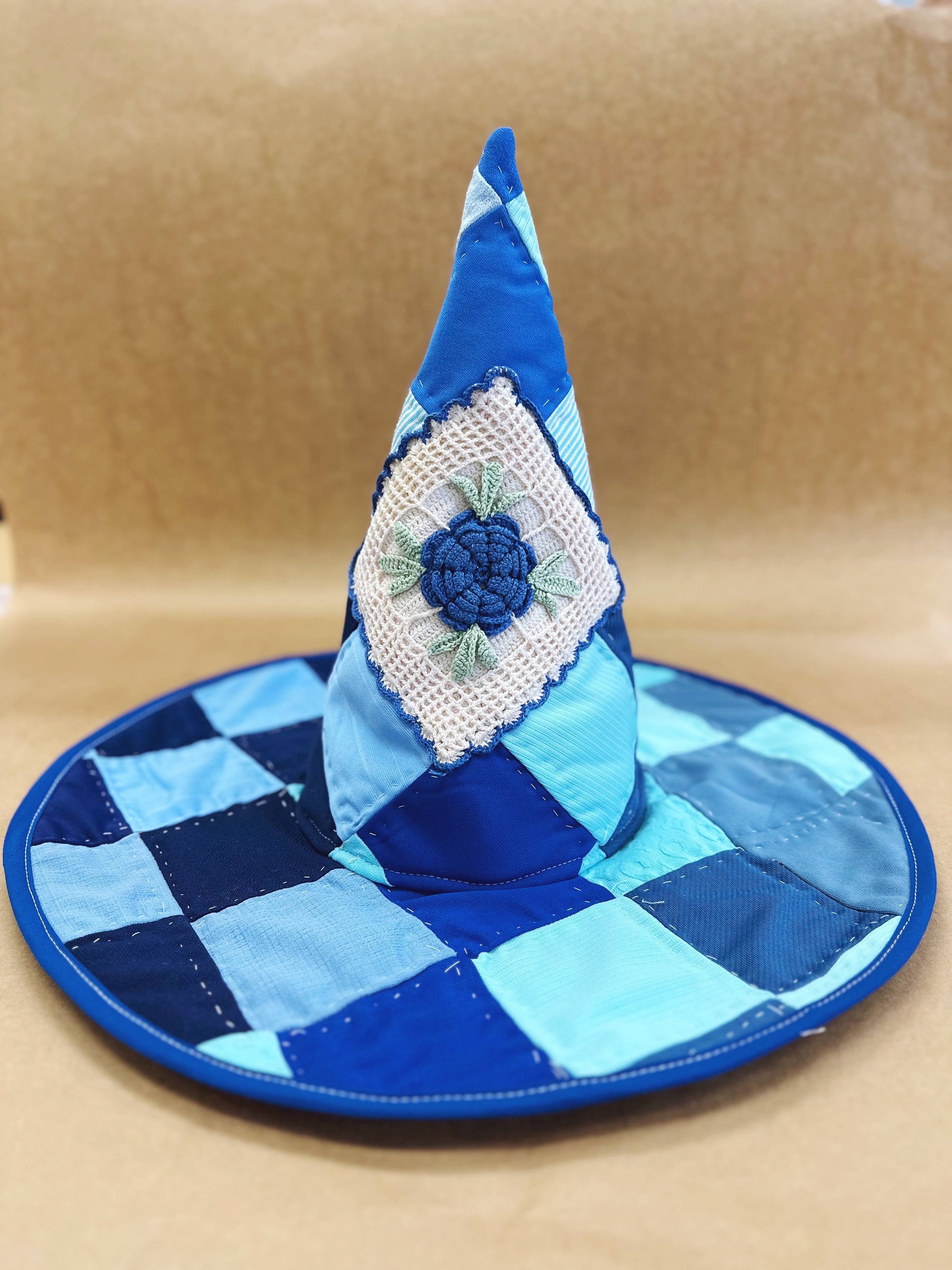 Handmade Witch Hat- Blue