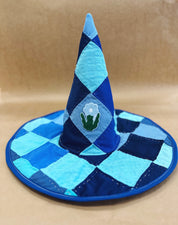Handmade Witch Hat- Blue Flower