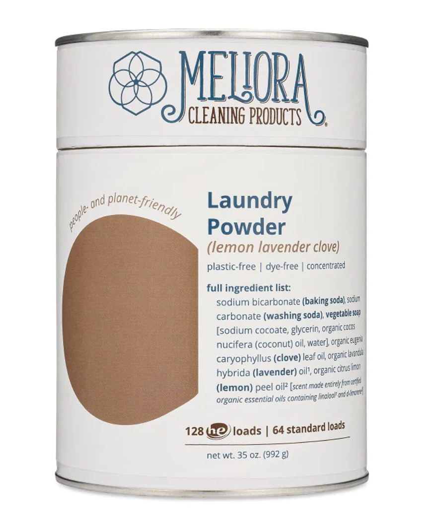 Meliora Laundry Powder Detergent - 128 HE (64 Standard) Loads - Plastic-Free