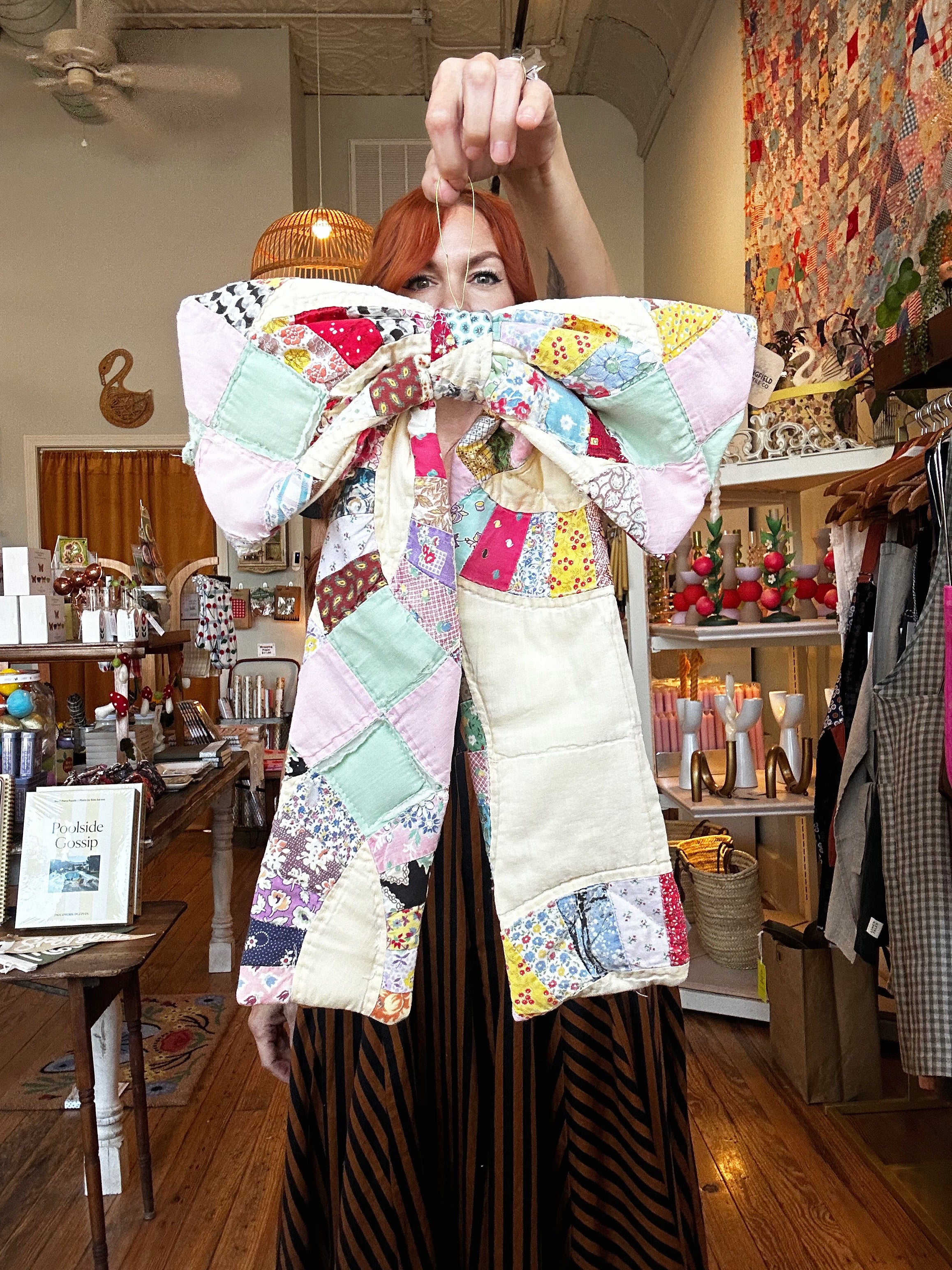 Springfield Mercantile Co. Quilt Bow- Yellow Wedding Ring