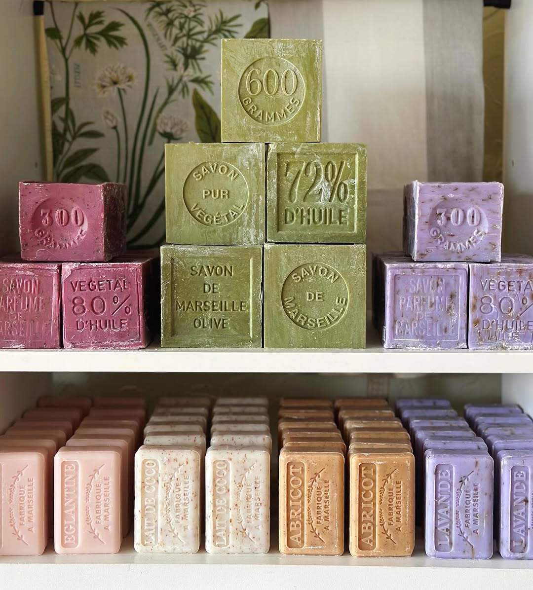 Image of Springfield Mercantile Co. interior showing Bath &amp; Body goods of colorful French soaps on the about page. 

Keywords: Springfield Mercantile Co., About Us, Peek Into Our Shop, Bath &amp; Body, bath &amp; body goods of colorful French soap image, online shop, Shopify
