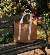 Ditsy Dahlia Canvas Carry All