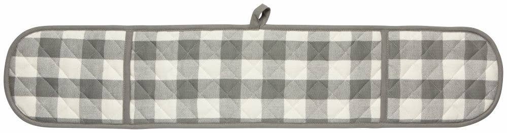 London Gray Check Double Oven Mitt