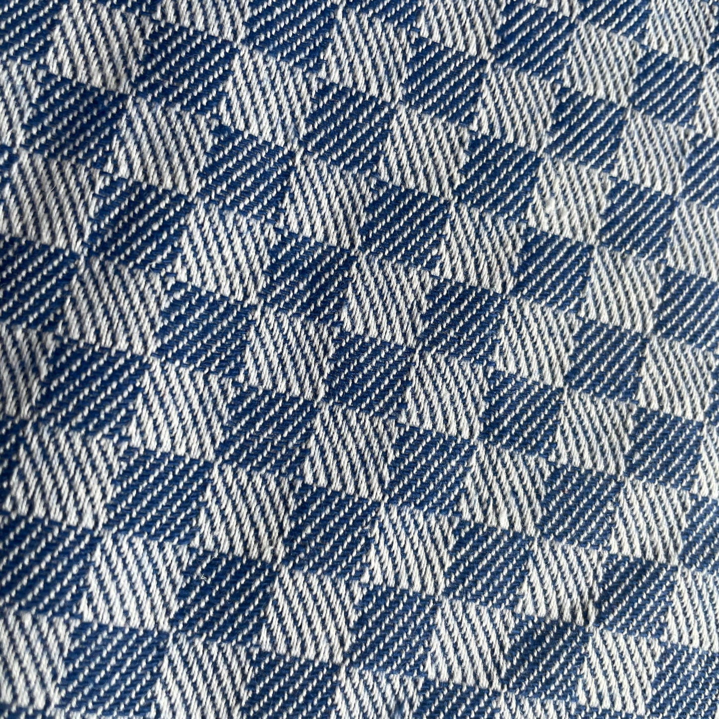 20 inch sq woven blue check 100% cotton napkins set of 4