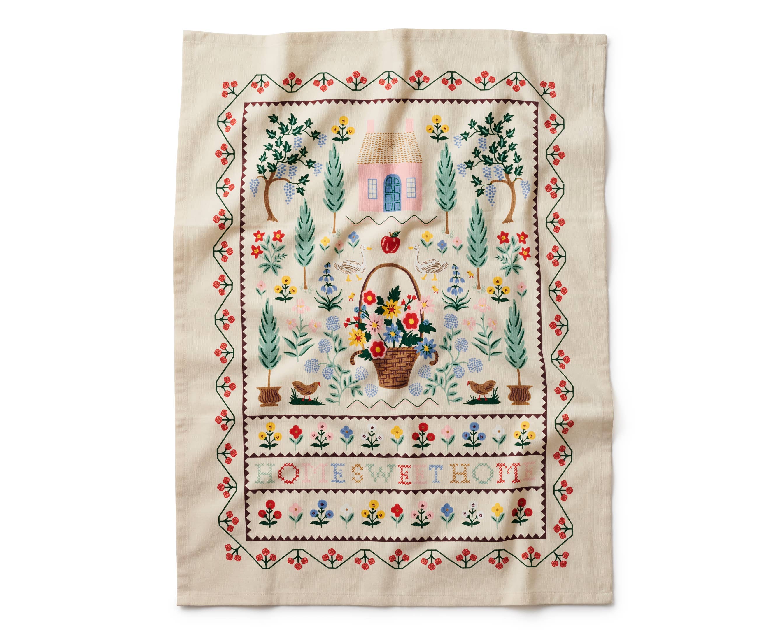 Rifle Paper Co. Home Sweet Home Tea Towel