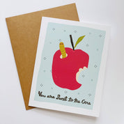 Sweet to the Core Apple Greeting Card
