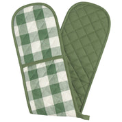 Elm Green Check Double Oven Mitt