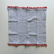 100% cotton waffle square bright fringe kitchen dishcloth