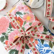 Strawberry Embroidered Ribbon