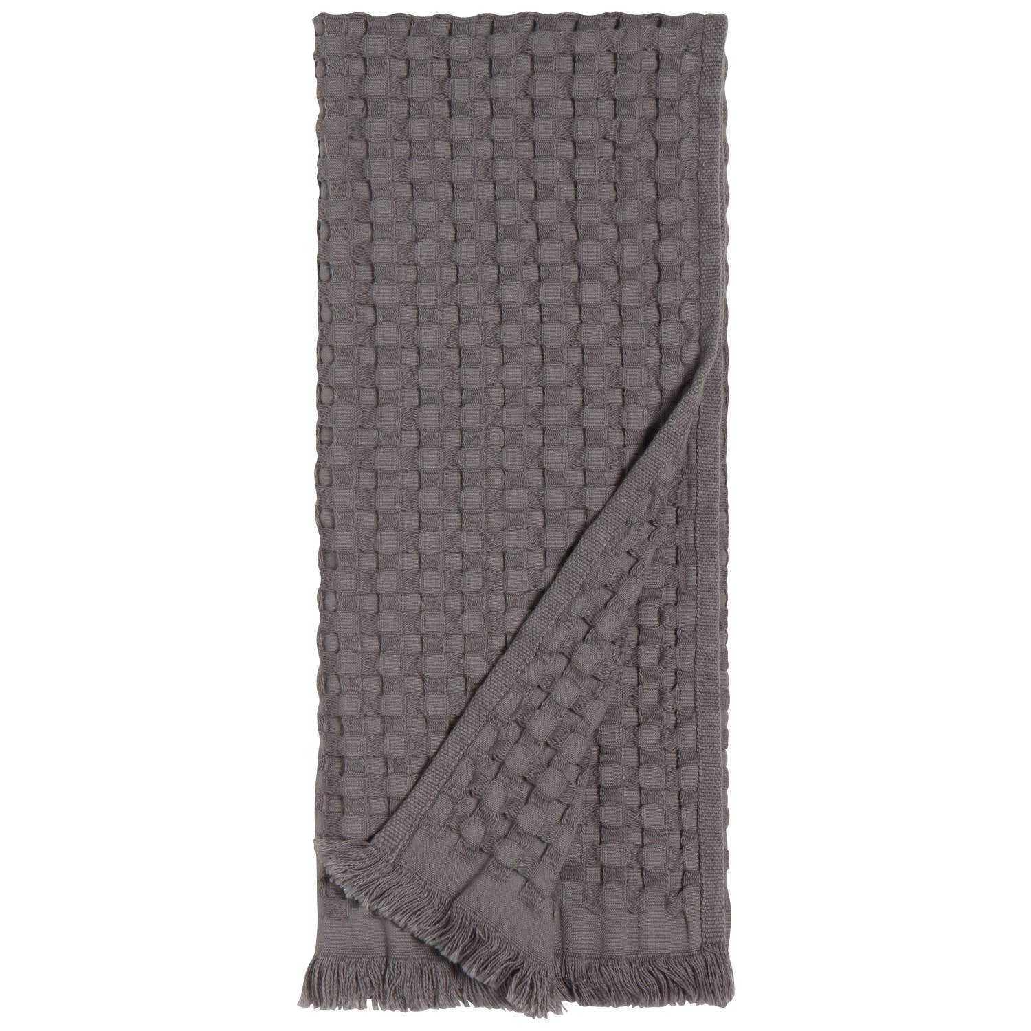 Charcoal Organic Cotton Waffle Hand Towel