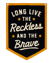 Long Live the Reckless and the Brave Camp Flag • All Time Low x Oxford Pennant