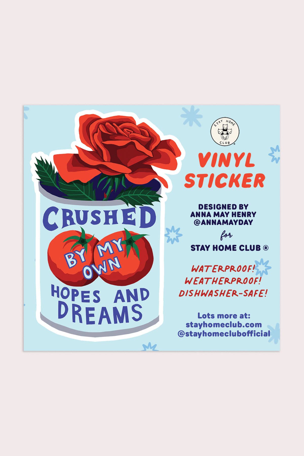 Crushed Sticker | Waterproof Vinyl Sticker