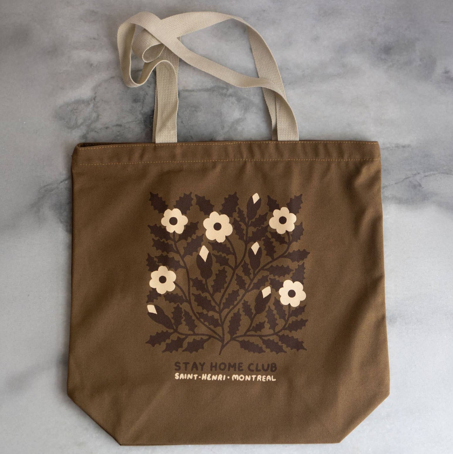 Blooms 1858 Big Zip Tote (Biscuit)