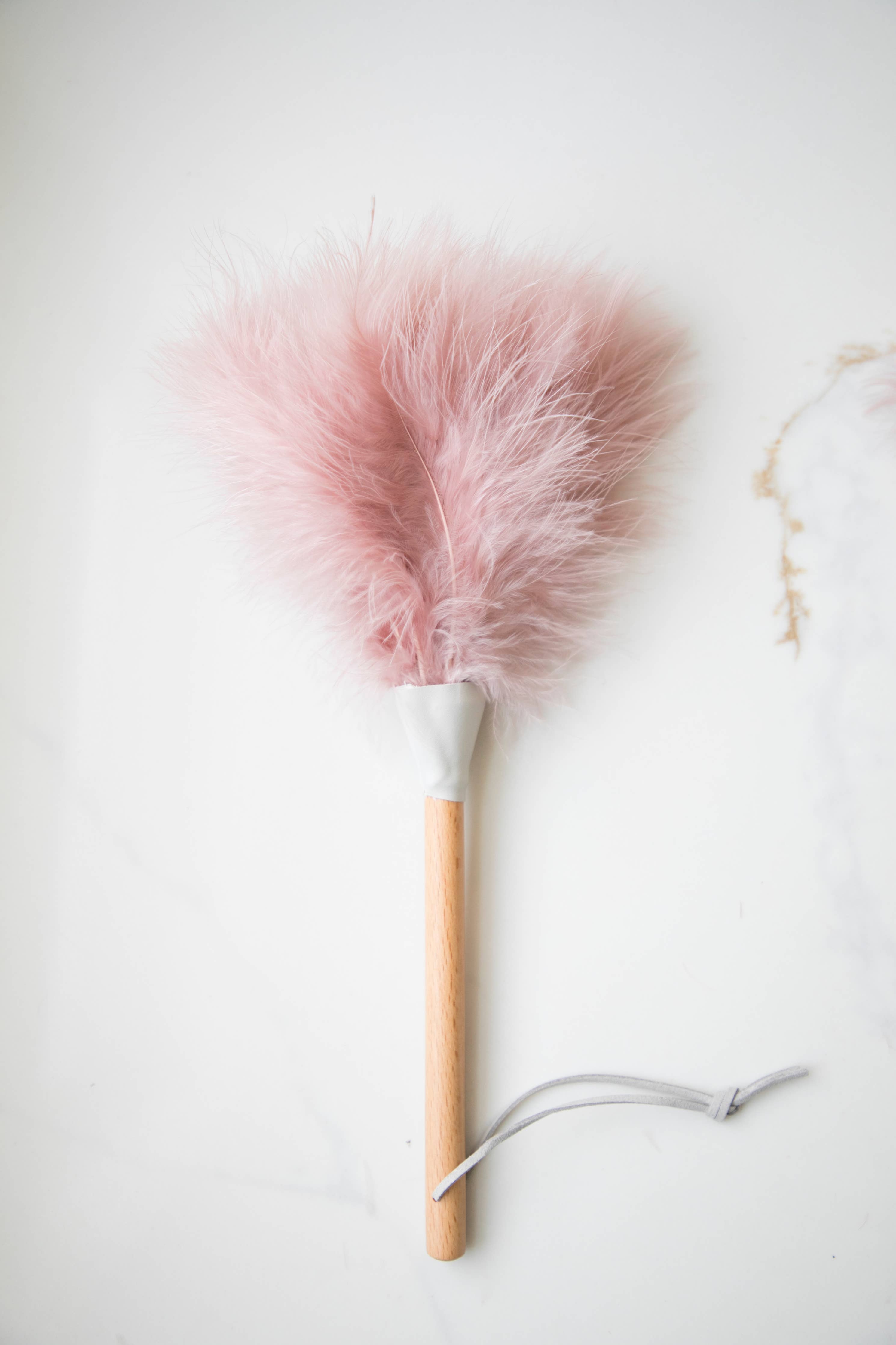 Pink Ostrich Feather Duster
