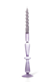 Maegen Taper Holder - Coloured Glass - Lilac