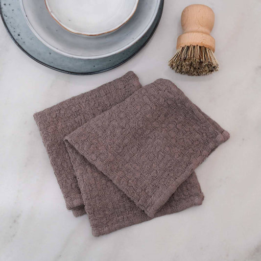 Ashes of Roses Linen Dishcloth Set of 2